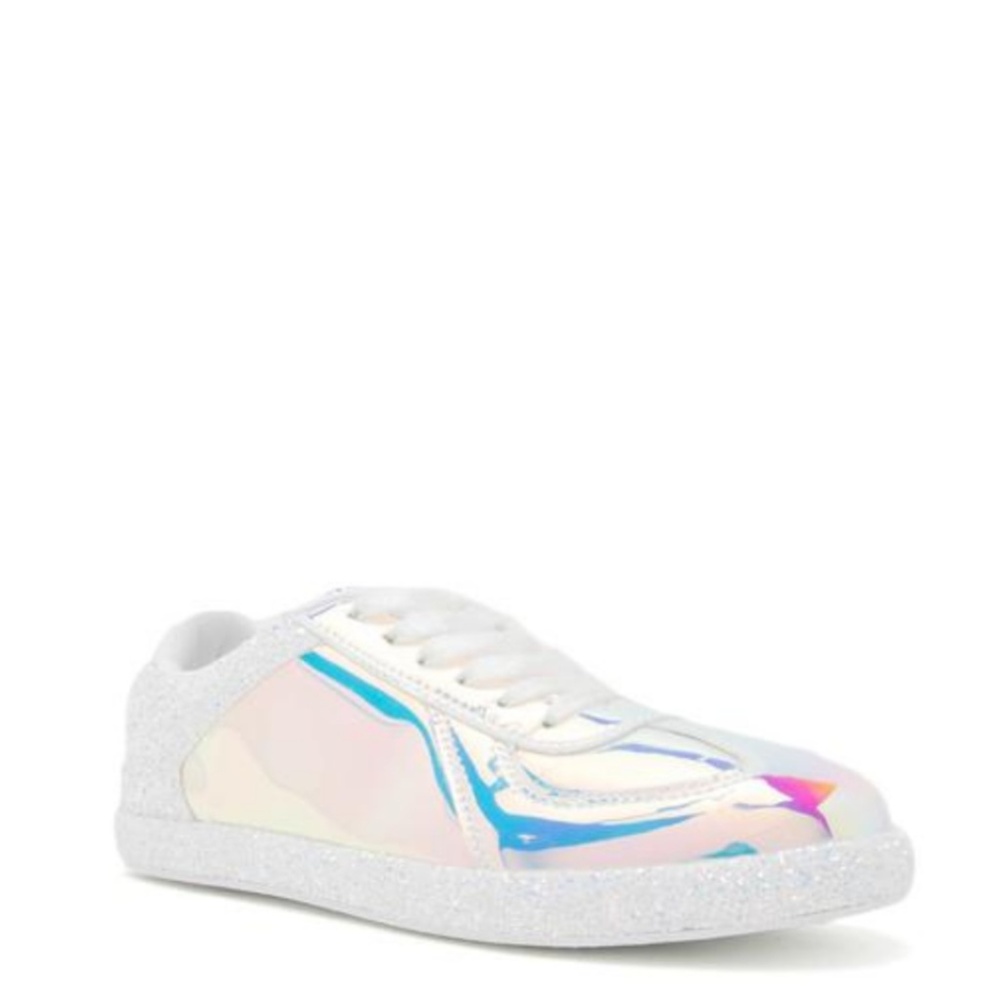 Unicorn Hologram Glitter Kicks Sneakers New White - Picture 7 of 7